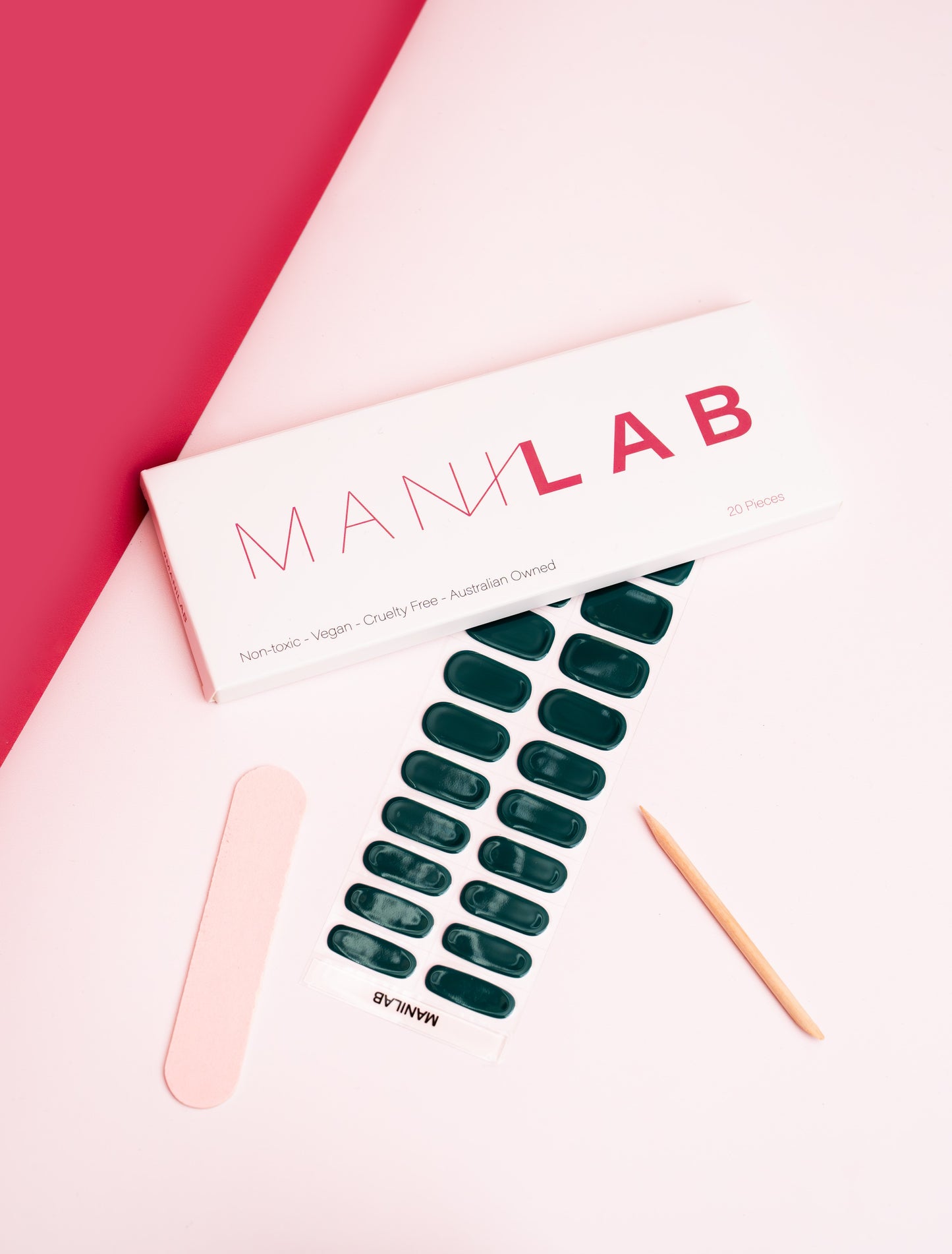 Rich Emerald Semi-Cured Gel Nail Stickers | MANILAB