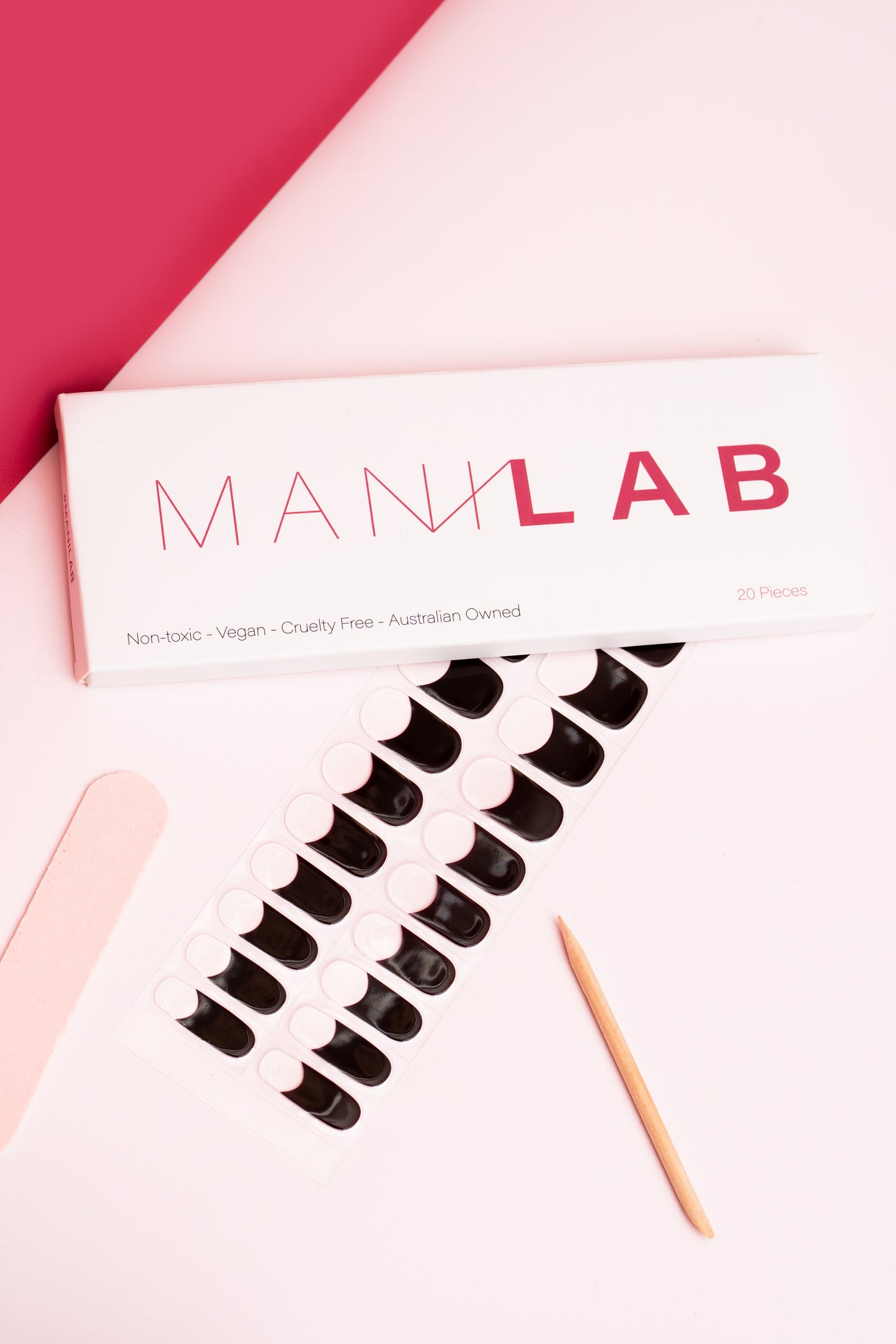 Wine Tip Semi-cured Gel Nail Wraps | MANILAB