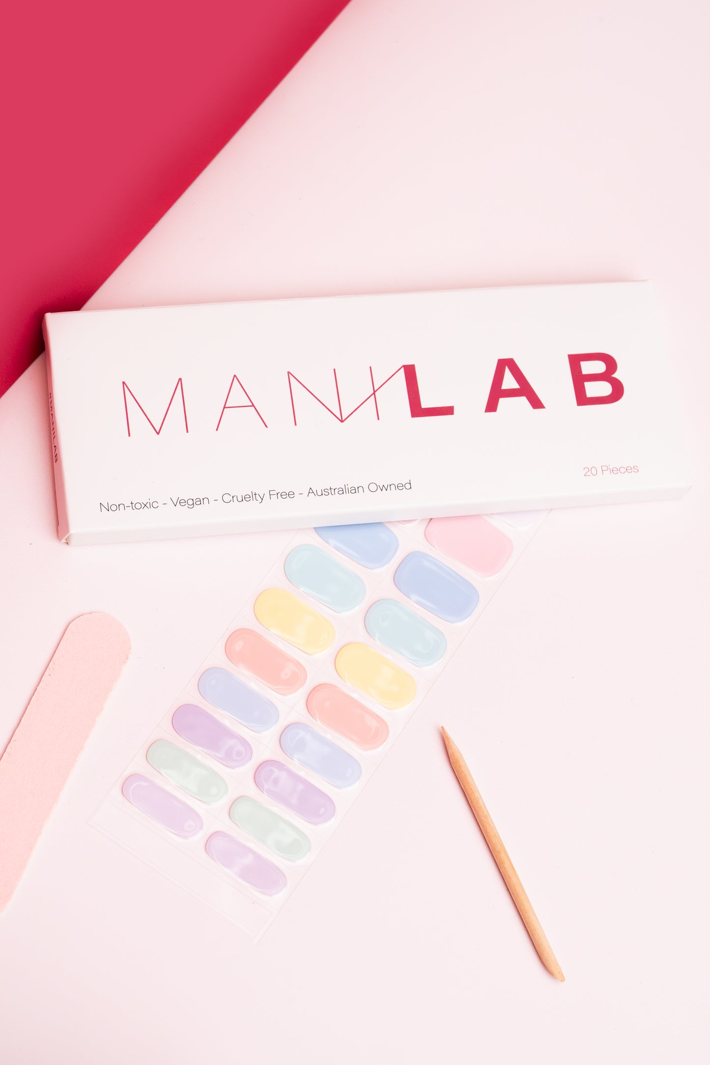 Summer Pastels Semi-cured Gel Nail Wraps | MANILAB