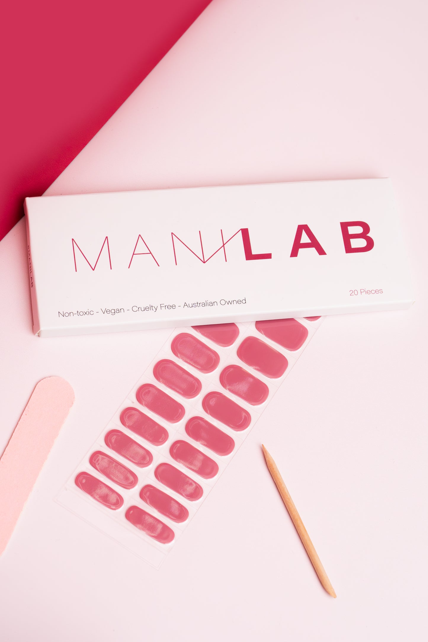 Mauve Aside Semi-Cured Gel Nail Wraps | MANILAB