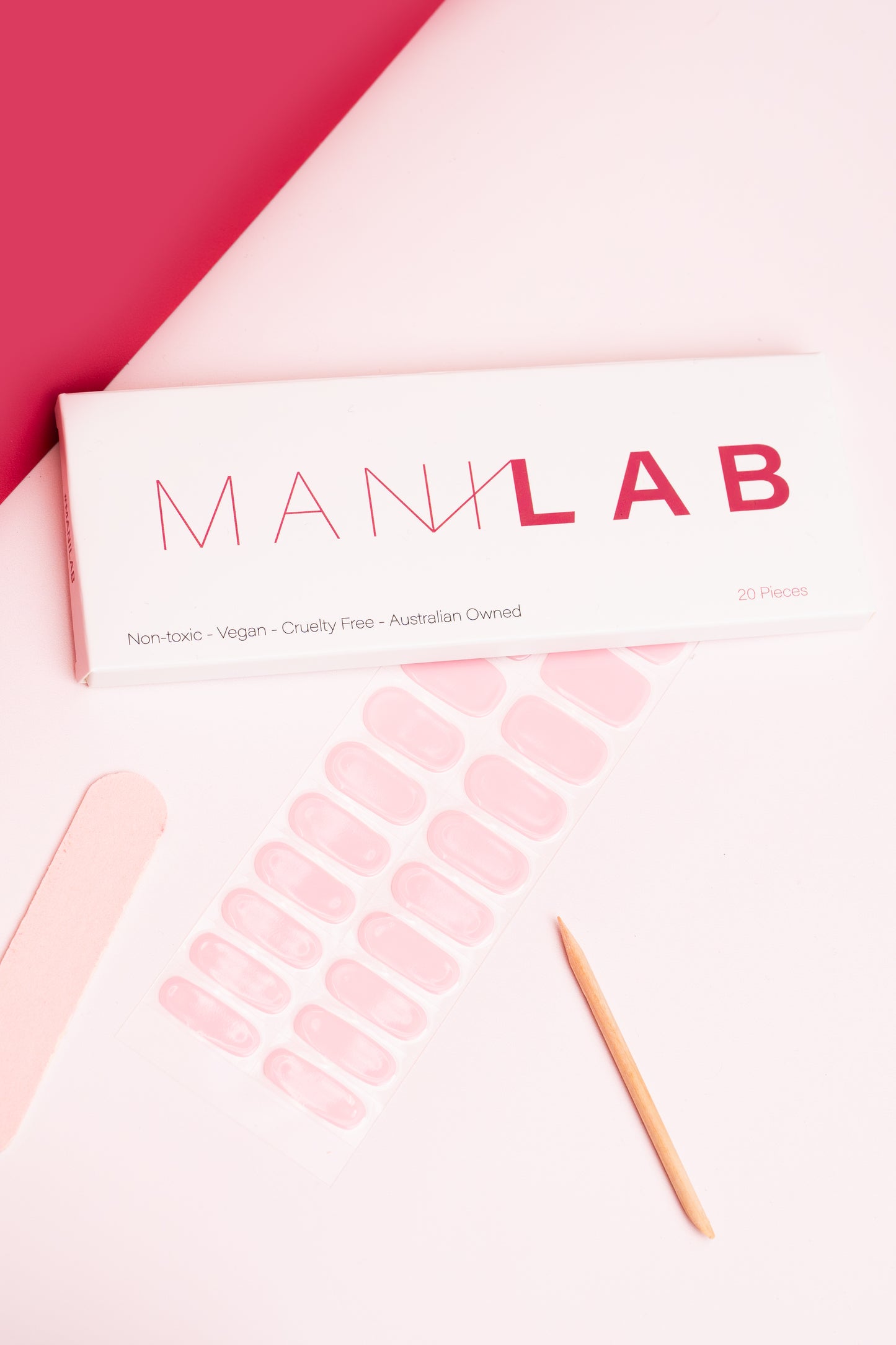 Pink Floss Semi-Cured Gel Nail Stickers | MANILAB