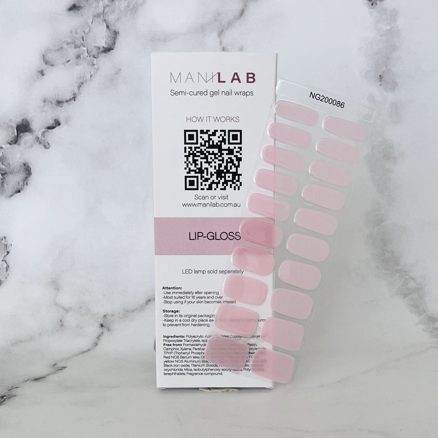 Lip-gloss Semi-Cured Gel Nail Stickers | MANILAB