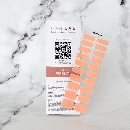 Peach Perfect Semi-Cured Gel Nail Stickers | MANILAB